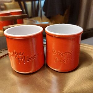 Charming Red Ceramic Mug Set